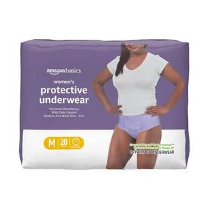 lot 2320 image: Amazon Basics Postpartum Incontinence Underwear for Women, Maximum Absorbency, Disposable, Fresh Protection, Odor Control, Comfortable Fit, Medium, Lavender, 20 Count
