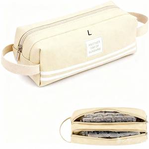 lot 2328 image: GUCOOKTIN Organizer for Daily Contacts -Contact Lens Case, All-in-One Portable Travel Case with LR Labels, Holds Up to 60 Lenses (1 Month Supply), Water-Resistant & Double Zipper Design ��Skin��