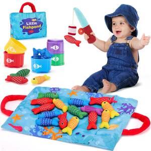 lot 2343 image: hahaland Montessori Toys for 1 Year Old Boy Girl Birthday Gift-Fishing Game