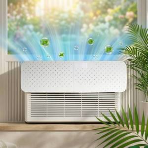 lot 2350 image: AirFlow Pro Cool & Pure Window Air Conditioner Deflector with Negative Ion Purifier, Adjustable AC Vent Deflector for Mini Split & Window Units, Universal ABS Air Vent Deflector to Prevent Direct Blow