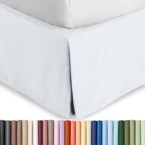 lot 2352 image: Bare Home Bed Skirt 15-Inch Drop 1800 Ultra-Soft (Queen, White)