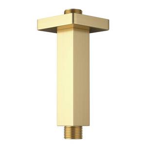 lot 2370 image: KATAIS Brushed Gold Shower Arm with Flange, 4 inch, Short