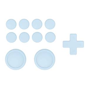 lot 2374 image: PlayVital Silicone Cross D-Pad Button Covers and Thumb Grip Set - Switch Lite D-Pad Button Cap, ABXY Directional Key Button Caps Compatible with Nintendo SwitchOLED JoyconSwitch Lite, Sky Blue