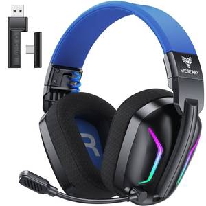 lot 2396 image: WESEARY Wireless Gaming Headset for PS5, PC, Switch & Mac 2.4GHz -1200mAH
