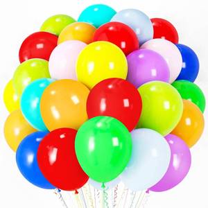 lot 2406 image: Voircoloria 66pcs Assorted Color Rainbow Latex Party Balloons, 12inch