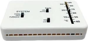 lot 2450 image: RV Thermostat, RV Analog Thermostat Replacement for Dometic (Cool OnlyFurnace) 3106995.032, 12 VDC (White)