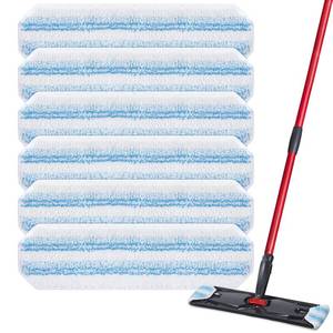 lot 2453 image: A 6 Pack H2prO Mop Pads Compatible with O Ceda H2PrO Flat Mop System