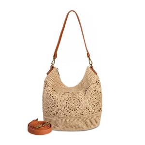 lot 2459 image: Eiyye Hobo Purse Crochet Crossbody Bag for Women Handmade Boho Macram Large Tote Bag for Summer Beach Travel & Everyday Use (Khaki)
