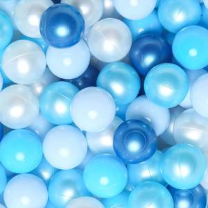 lot 3817 image: GOGOSO Ball Pits Balls Toddlers 50 100 200 500 Plastics Shape Ball Non-Phthalate Non-BPA Non-Toxic 2.2-Inch Crush Proof Play Balls,Pearl Blue Colors, 200 Balls