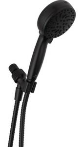 lot 3819 image: Delta Faucet ProClean Matte Black Shower Head with Handheld, Showerhead with High Pressure Spray, Handheld Shower Head, 6 Spray Settings, Matte Black 75740BL