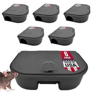 lot 3832 image: Exterminators Choice Mice Bait Station Boxes (6 Pack, with 1 Key)