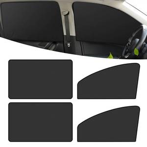 lot 4011 image: Tesnaao 4 PCS Car Side Window Sun Shade Replacement, 33CM x 48CM x 62CM Front Side Window Protectors, 80CM x 48CM Vehicle Rear Window Curtain, Universal Accessories for Most Cars (Black)