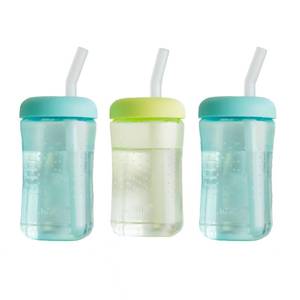 lot 4015 image: The First Years Squeeze & Sip Straw Cups - 7 Oz - 3 Count