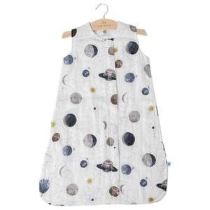 lot 4021 image: Little Unicorn 12-18 Month Premium Muslin Sleep Sack 1.1 TOG  Soft & Breathable Muslin Cotton for safer sleep  2 way zipper (Planetary)