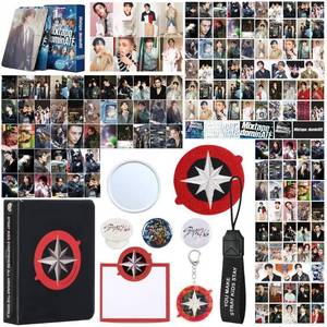 lot 4031 image: X9H8N9 Skz Merch Stray Fans Gifts Set,Including Photocards, Stickers,Photocards Binder, Coaster,Lanyard,Sticky Notes,Keychain, Pins,Mirror