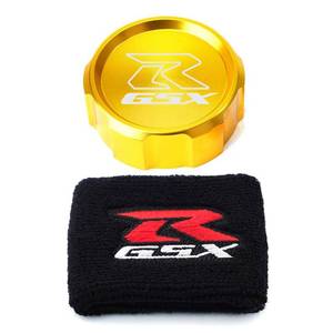 lot 4034 image: MOWOK For Suzuki GSX-R 600 750 1000 Brake Fluid Reservoir Cap & Sock