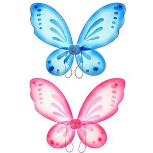 lot 4038 image: Sumind 2 Pcs Fairy Wing Butterfly Wing for Kids, Lake Blue and Pink