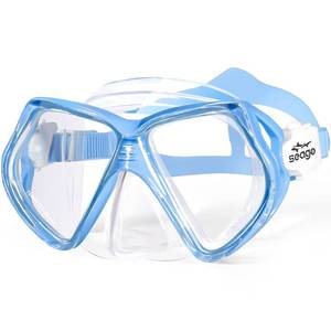 lot 4041 image: Kids Swim Goggles Nose Cover Anti-Fog Tempered Glass Boys Girls Youth 6-14