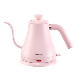 lot 4042 image: Mecity Electric Kettle Gooseneck Water Kettle Stainless Steel Tea Kettle Water Boiler Fast Heating, Auto Shut Off, 27 fl oz, 1000W, Pink