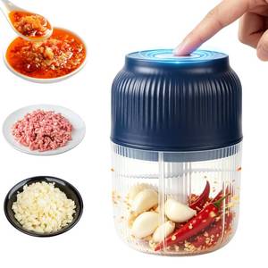 lot 4048 image: Electric Garlic Chopper 350ml, Cordless & Powerful 6 Stainless Steel Blades