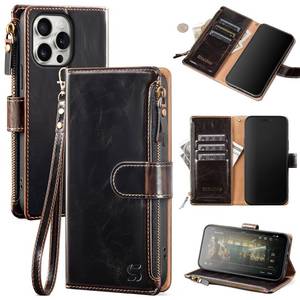lot 4059 image: Shieldtop for iPhone 15 Pro Wallet Case with Card Holder,Coffee