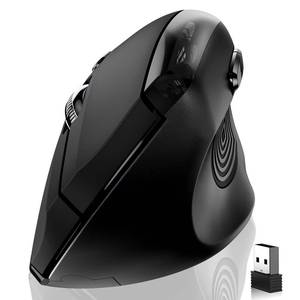 lot 4501 image: memzuoix Ergonomic Wireless Mouse, 2.4G Optical Cordless, 80012001600 DPI, Vertical Computer Mouse for Laptop, Mac, PC, Desktop (Right Hand, Large) - Black