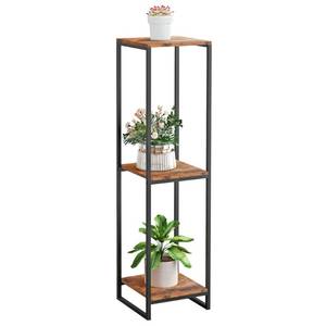 lot 5756 image: JEPRECO 46 Tall 3-Tier Corner Plant Stand, Rustic Brown