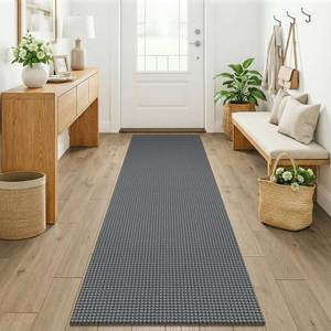 lot 5773 image: KOZYFLY Woven Kitchen Runner Rug 2x7 Grey