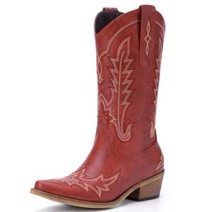 lot 5775 image: Rivalran Red Cowboy Boots for Women Size 9