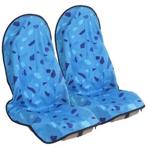 lot 5780 image: LoyaGour Car Seat Cover Protector Front Seats Blue Marbling 2Pcs