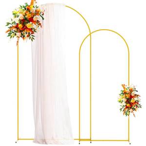 lot 5785 image: Putros Metal Wedding Arch Backdrop Stand, 6ft & 7.2ft