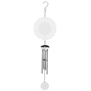 lot 6323 image: Sublimation Wind Chimes Spinner Blanks 20 Inch, with 4 Thickened Aluminum Tubes for Mom Grandma Women DIY Gift Indoor Outdoor Decoration Kinetic Sculpture Easy to Use & Install