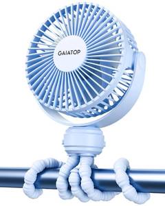 lot 6326 image: Gaiatop Mini Portable Stroller Fan 3-Speed Rechargeable