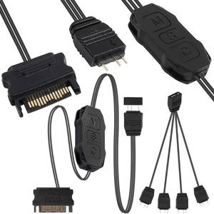 lot 6337 image: DKARDU 5V 3-Pin ARGB Controller with SATA Power