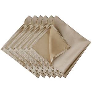 lot 6349 image: Yinglian Cloth Napkins Set of 6, 18x18 Inches, Champagne