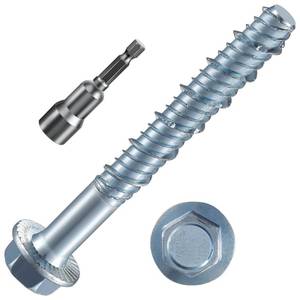 lot 6367 image: Wensilon 38 x 3 Zinc Plated Concrete Screws (30 pcs)