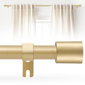 lot 6393 image: Vikarler Gold Curtain Rod 28-48 Inch Adjustable 58 In