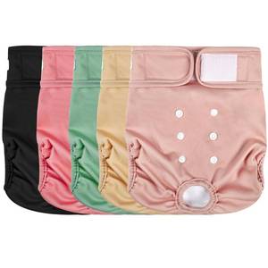 lot 6424 image: Wegreeco Female Dog Diapers Washable Reusable 5-Pack Small