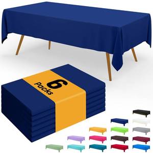 lot 6426 image: Smiry Disposable Tablecloth 6-Pack 54x54 Navy