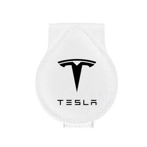 lot 6445 image: ONKENTET Magnetic Leather Sunglasses Holder Tesla
