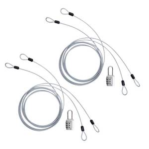 lot 6446 image: S SYDIEN Cable Lock 6.6Ft Braided Steel 2-Pack
