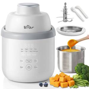 lot 7333 image: Bear NutriEase AllStage Stainless Steel Baby Food Maker Steamer and Blender