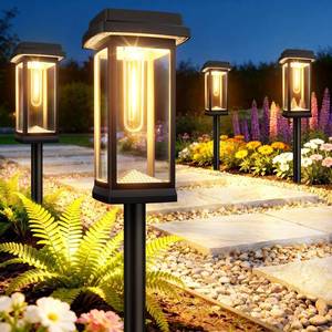 lot 7337 image: Solar Pathway Lights Outdoor, 8 Pack Upgraded Solar Garden Lights Solar Powered, Solar Lights Outdoor Waterproof IP65, 15 Hours Outdoor Solar Lights for Yard Patio Landscape Walkway Driveway Decor