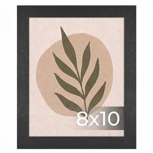 lot 8376 image: Giftgarden 8x10 Picture Frame Black, Wide Wood Photo Frame with Shatter-Resistant Plexiglass, Vertical or Horizontal for Wall & Tabletop Display, 1 Pack