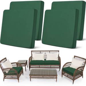 lot 8398 image: Newwiee 4 Pcs Stretch Cushion Covers,Pine Green,Seat Cover,Solid