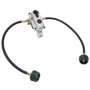 lot 8405 image: Flame King KT18ACR-2 2-Stage Auto Changeover LP Propane Gas Regulator with Two 18-inch Pigtails for RVs, Vans, Trailers
