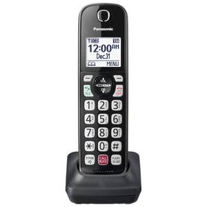 lot 8413 image: Panasonic Additional Cordless Phone Handset for use with KX-TGD81x and KX-TGD83x Series Cordless Phone Systems - KX-TGDA83M (Metallic Black)