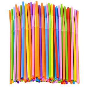 lot 8416 image: SONGNASS 100PCS Flexible Plastic Straws