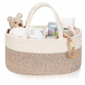 lot 8442 image: Diaper Caddy Organizer, Gift Basket for Baby Shower, Newborn Essentials