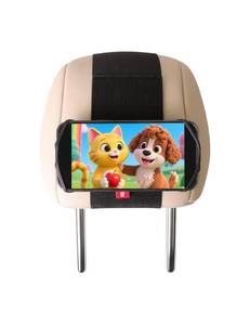 lot 8448 image: Silicone Car Phone Holder, Adjustable Phone Mount Holders for Your Car Headrest Compatible with iPhone 17 16 15 14 13 Pro Max and other 3.5 - 7 Inch Cell Phones Mount for Kids in Back Seats - Black